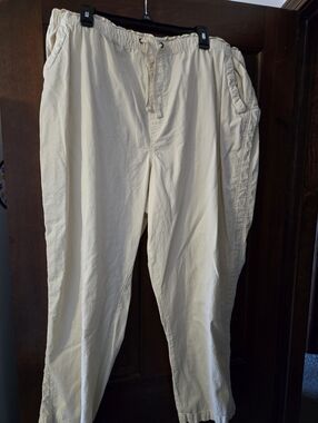 Sonoma Cream Drawstring Casual Pants Size 2X